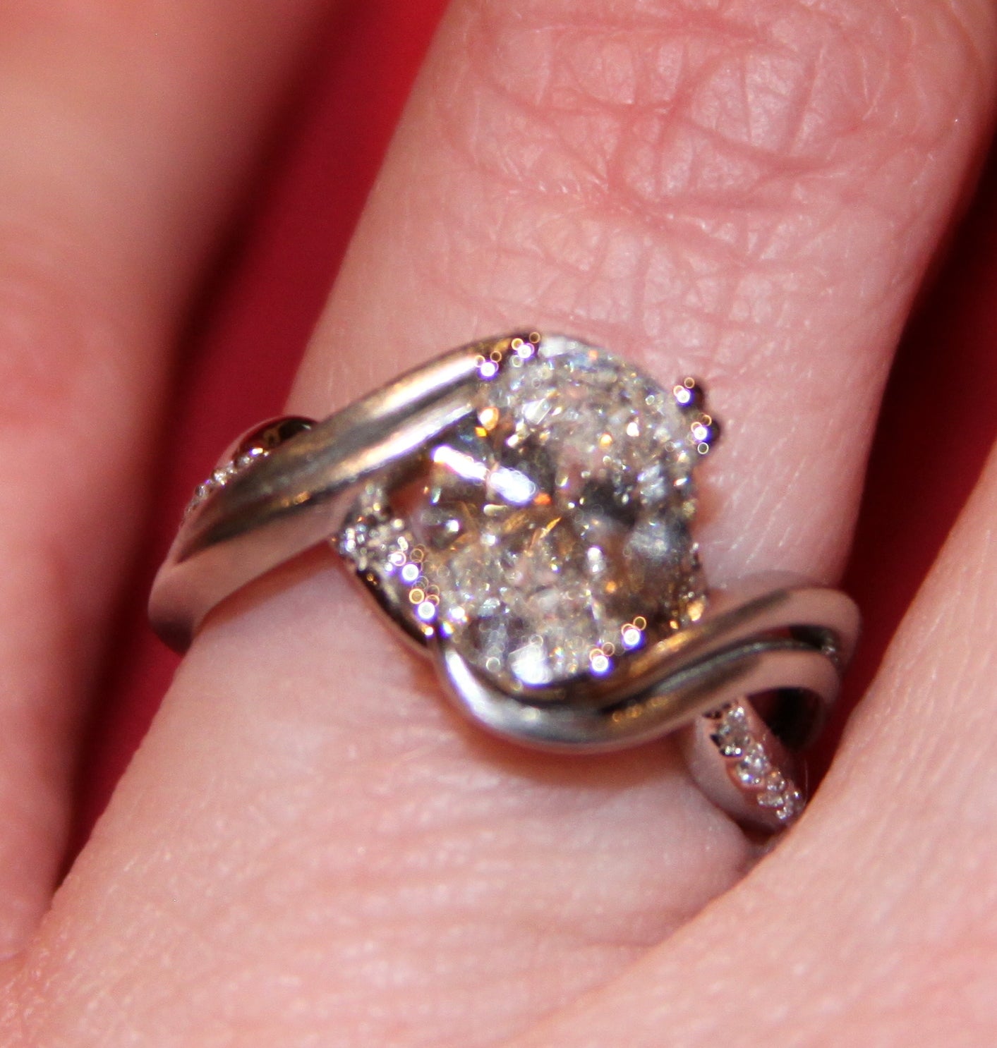 Split shank store ring setting